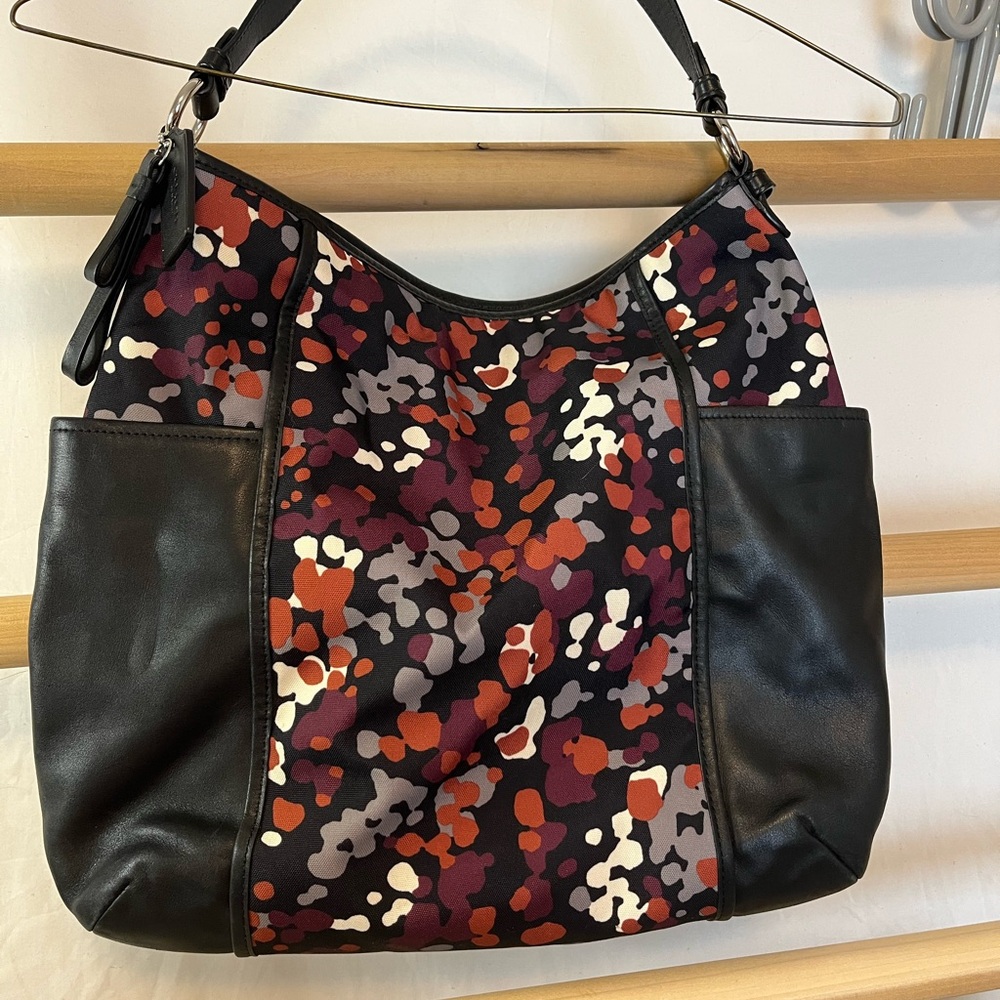 Coach Black and Multicolor Hobo Bag